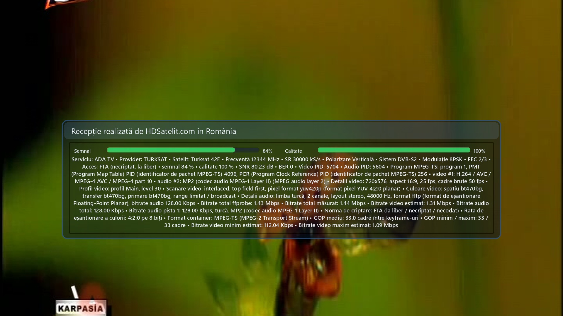 Schermata del ricevitore HD Satelit: ADA TV (1)