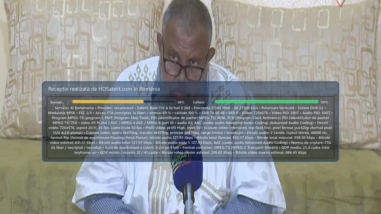 Al Barlemania, canalul parlamentar din Mauritania, recepționat la liber în România