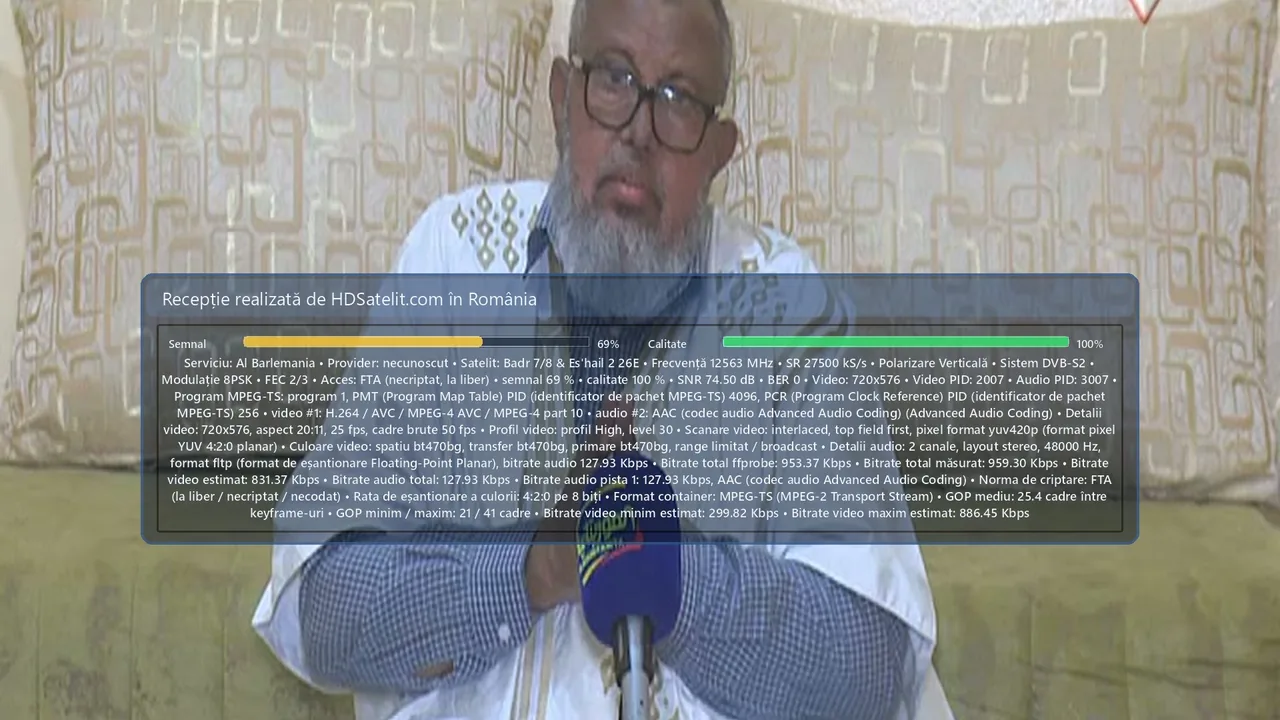 Al Barlemania, canalul parlamentar din Mauritania, recepționat la liber în România
