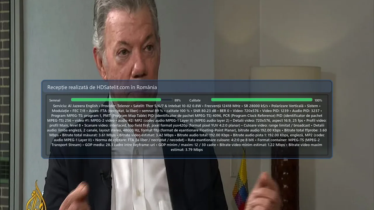 Al Jazeera English la liber de la 0,8° Vest