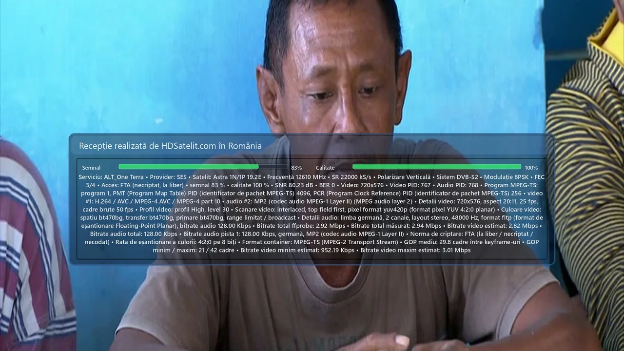 ALT_One Terra, canalul german de documentare prins la liber pe Astra 1N/1P