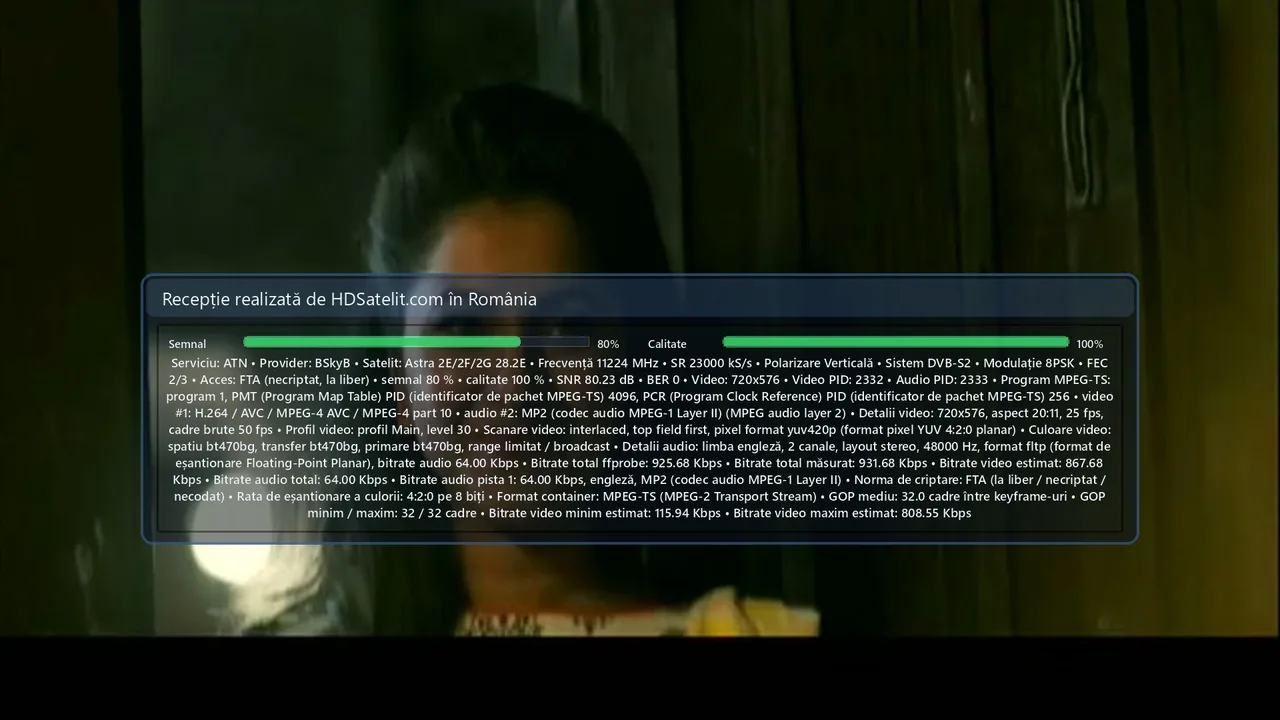 ATN Bangla UK la liber prin Astra 2E/2F/2G, recepționat în România