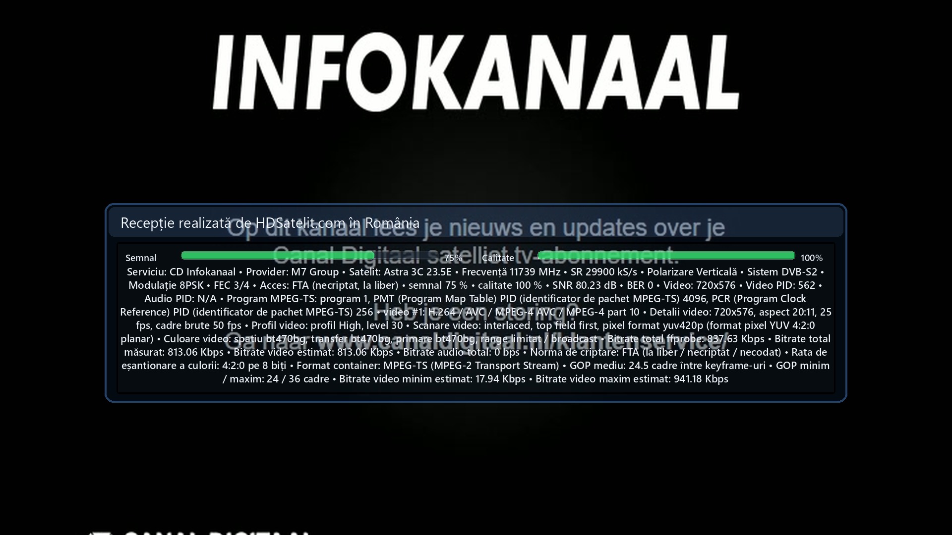 HD Satelit alıcısından ekran görüntüsü: CD Infokanaal (1)
