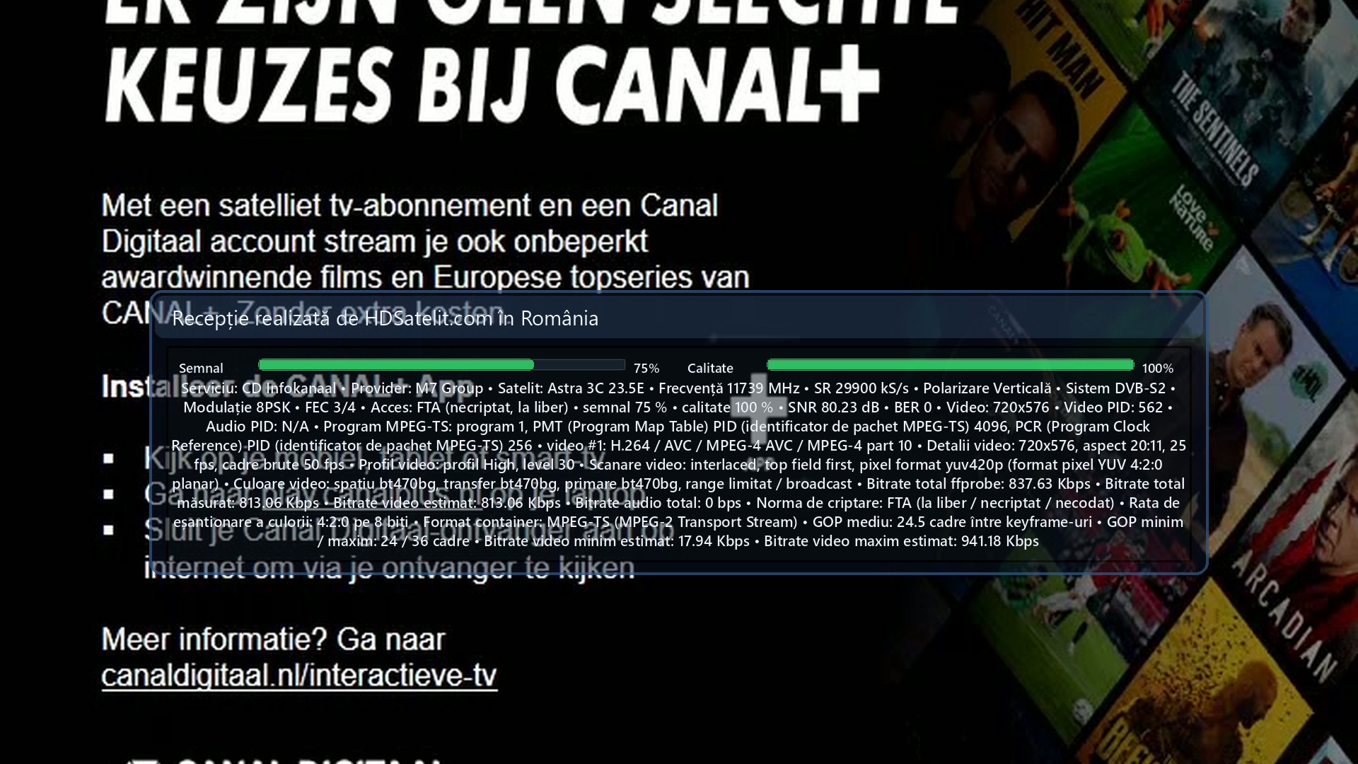 HD Satelit alıcısından ekran görüntüsü: CD Infokanaal (2)
