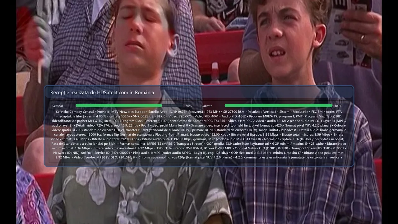 Comedy Central la liber prin Astra 1N/1P, verificat în România