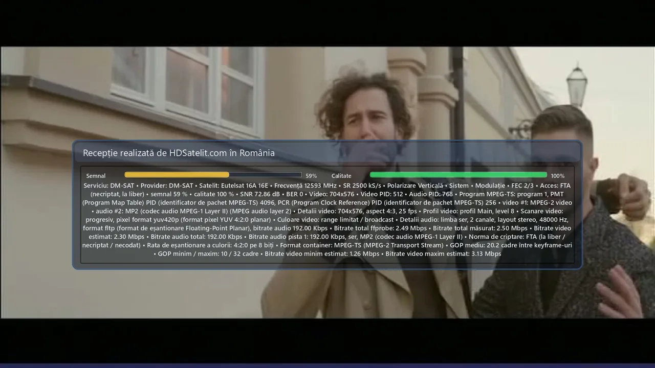 DM SAT, canalul muzical sârbesc prins la liber pe Eutelsat 16A