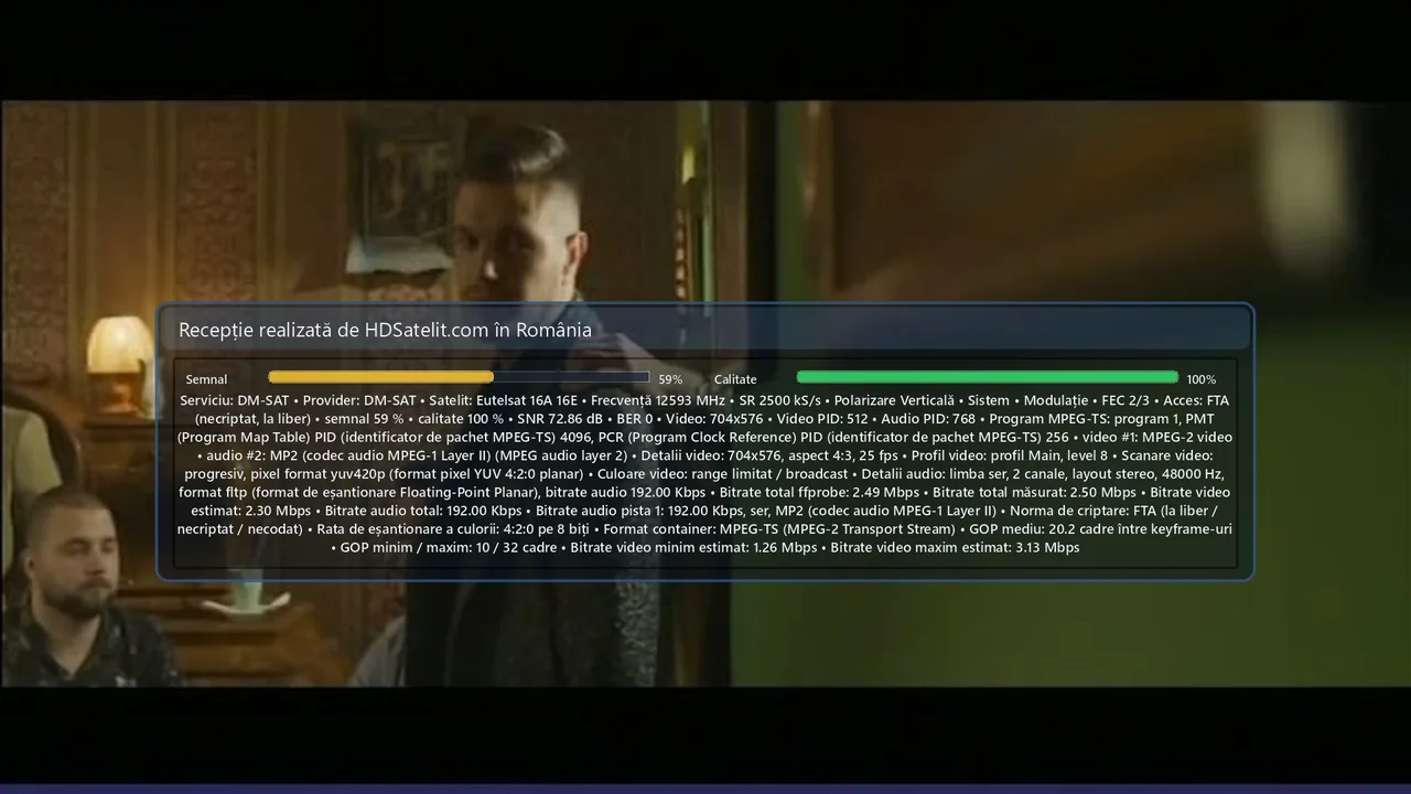 DM SAT, canalul muzical sârbesc prins la liber pe Eutelsat 16A