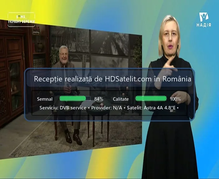 DVB service poate fi recepționat gratuit prin satelit în România, la Astra 4A 4.8°E