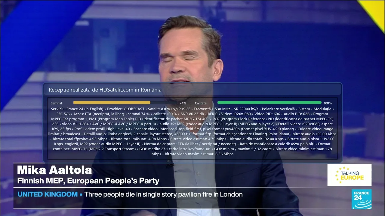 France 24 (in English) la liber prin Astra 1N/1P, verificat din România