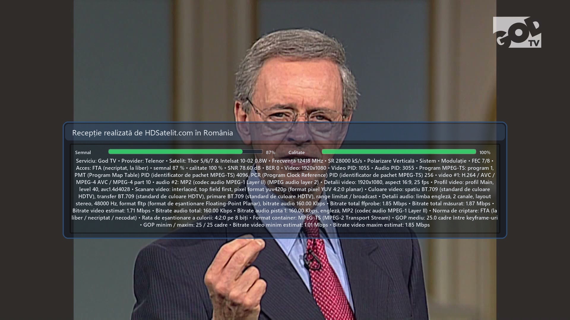 Schermata del ricevitore HD Satelit: God TV (1)