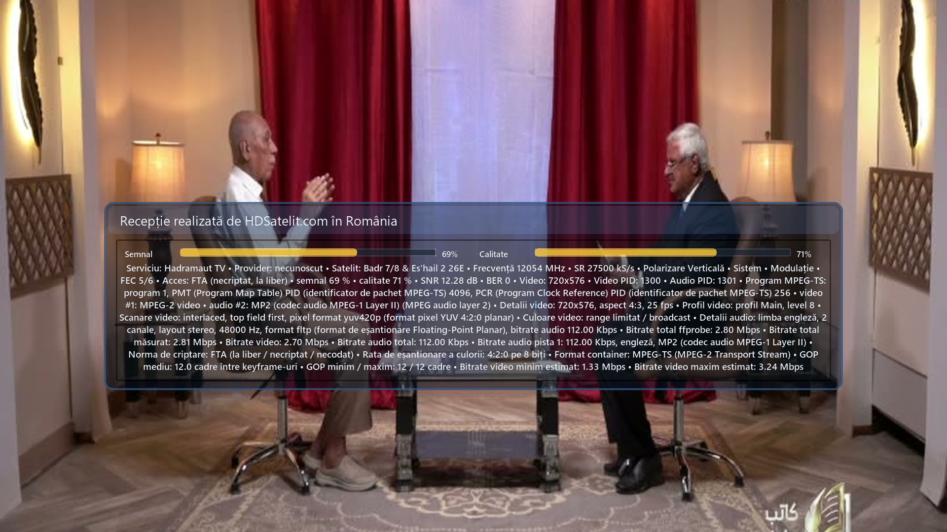 Στιγμιότυπο από τον δέκτη HD Satelit: Hadramaut TV (1)