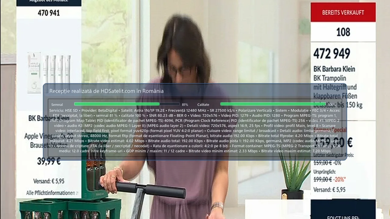 HSE SD la liber pe Astra 1P, verificat din România