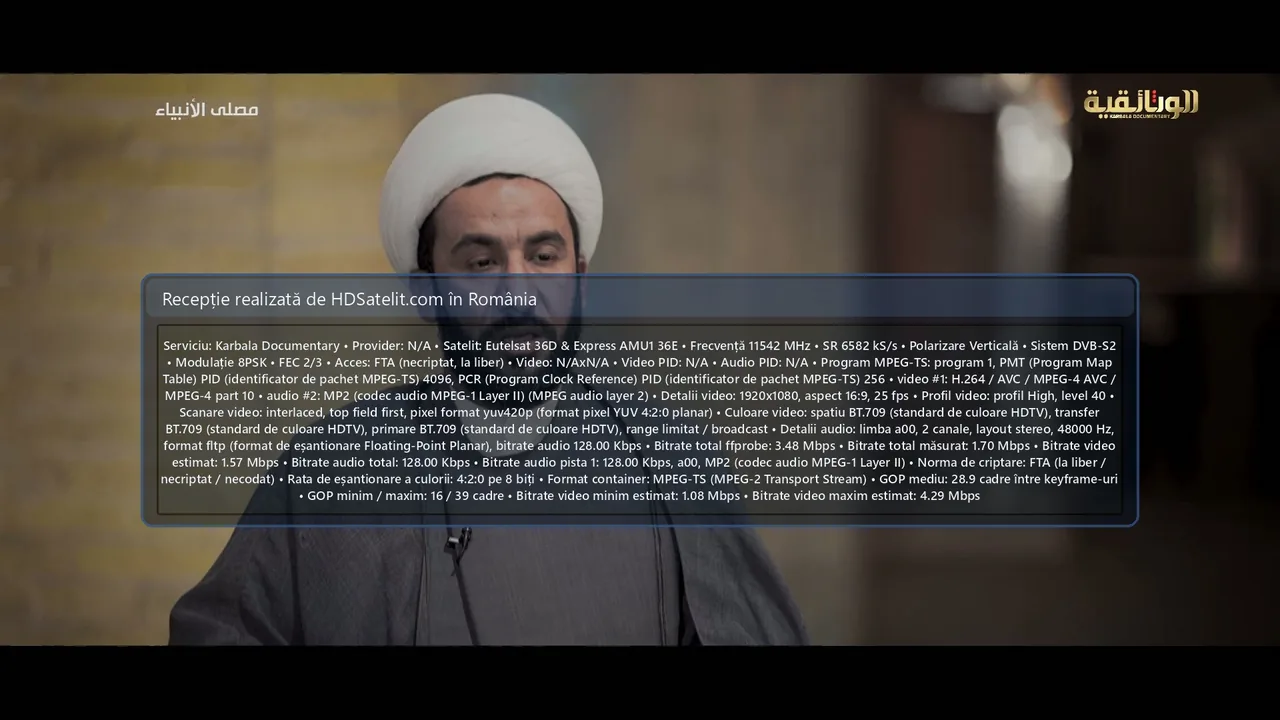 Karbala Documentary, canalul documentar din Irak verificat la liber în România