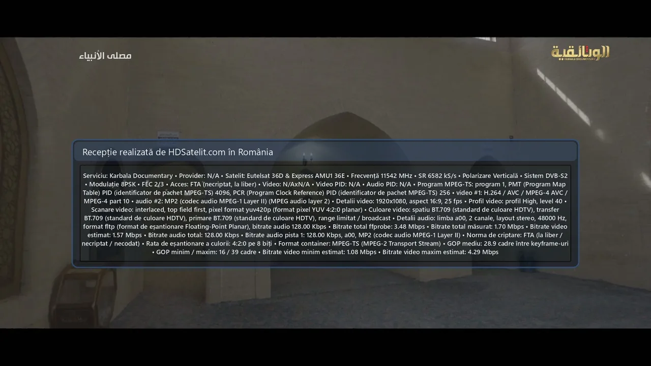 Karbala Documentary, canalul documentar din Irak verificat la liber în România