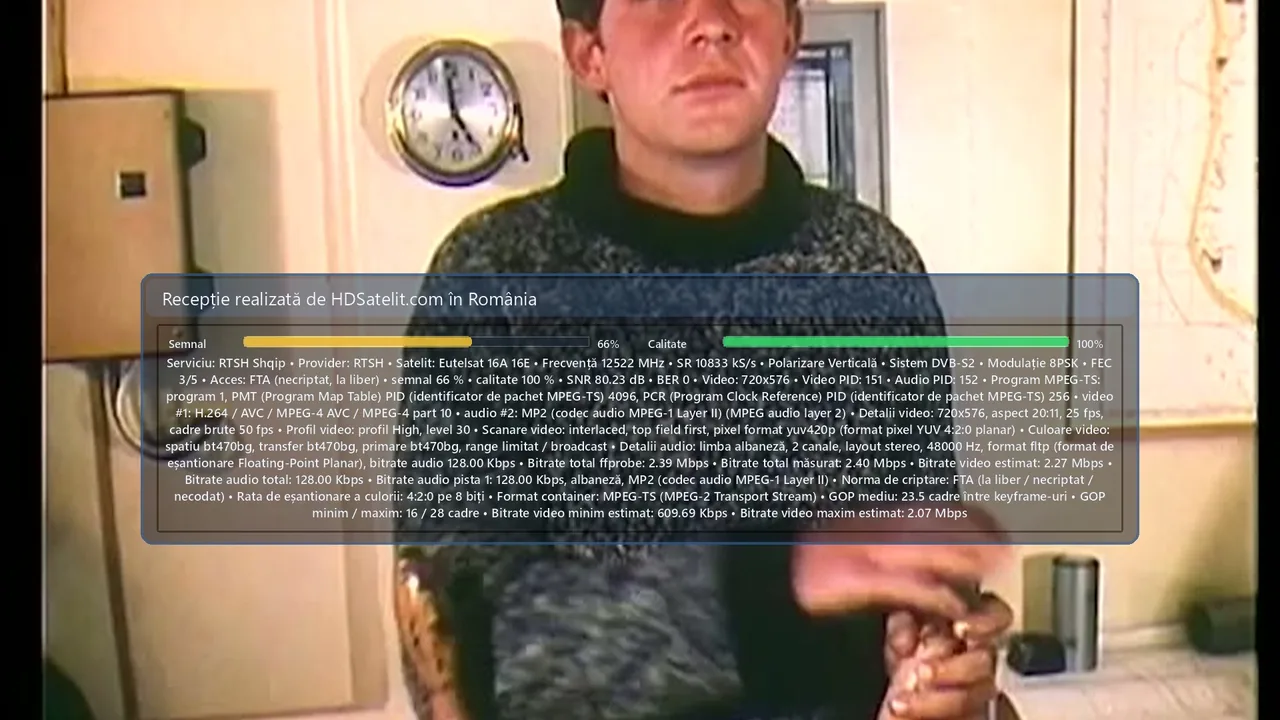 RTSH Shqip, canalul albanez de filme și cultură, găsit la liber pe Eutelsat 16A
